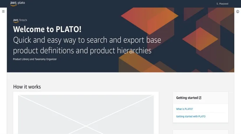 PLATO welcome screen